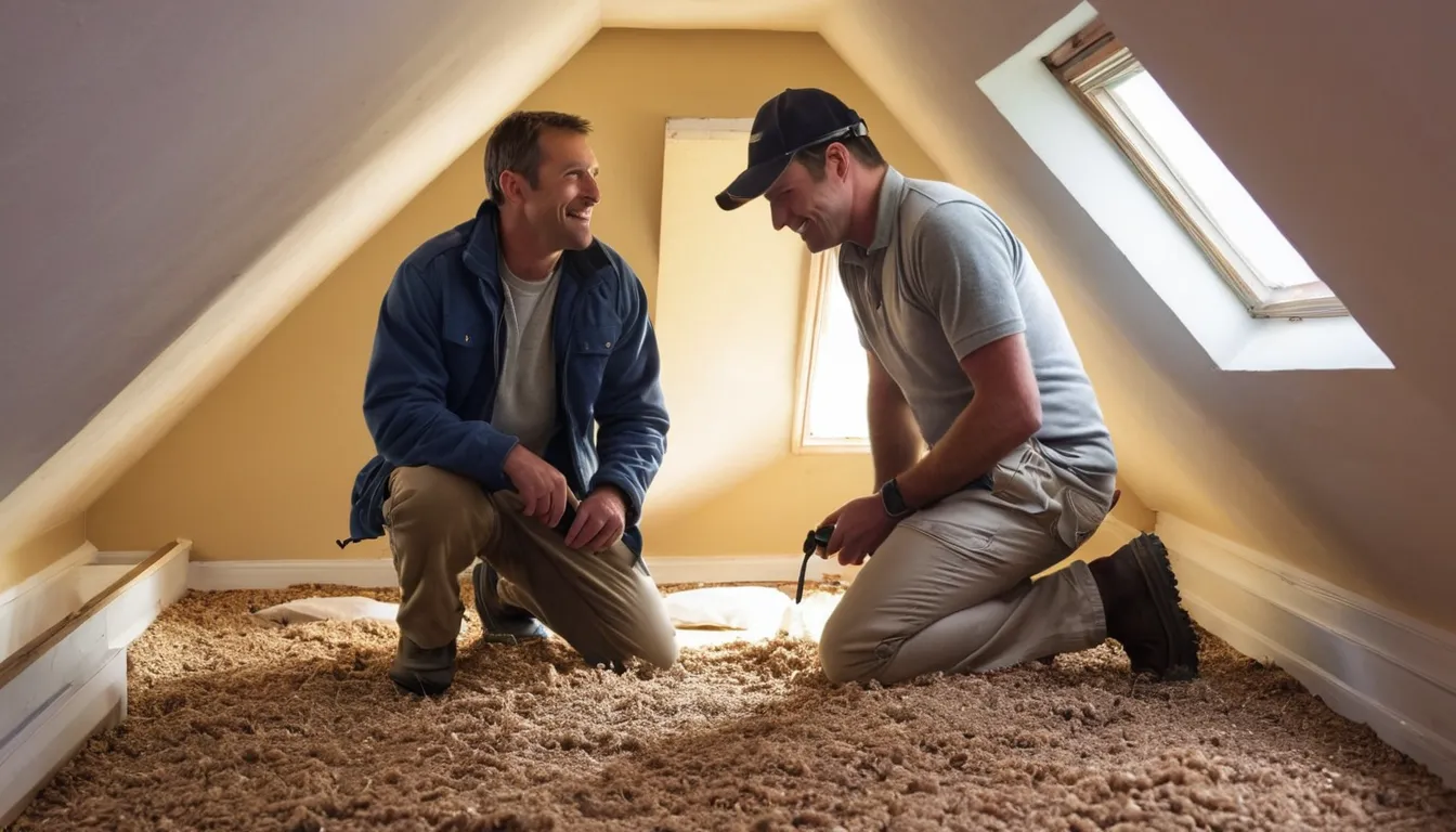 A local provider inspecting an attic for signs of rodents in a Crestwood home